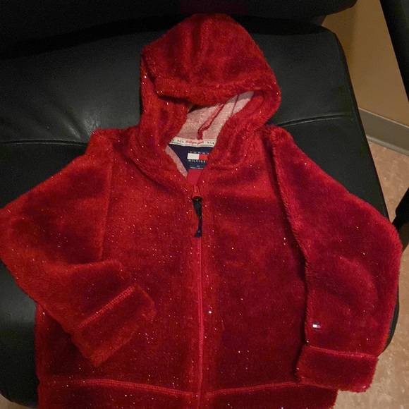 Red plush jacket - Picture 3 of 3